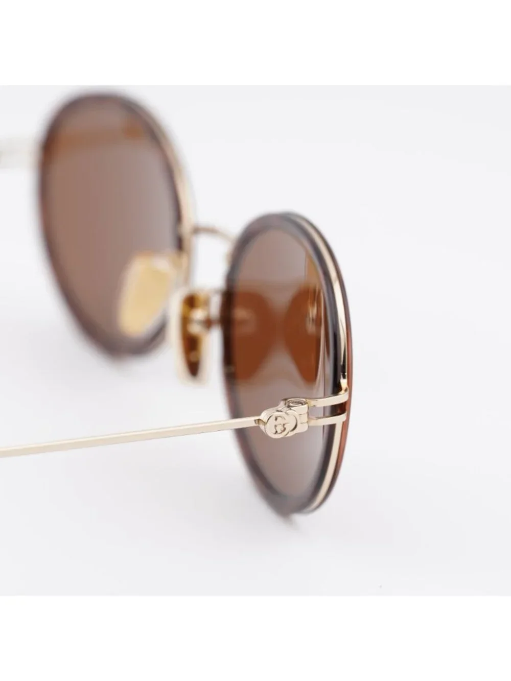 Gucci GG1980S 002 Sunglasses Havana/Gold Oval Frame, Brown